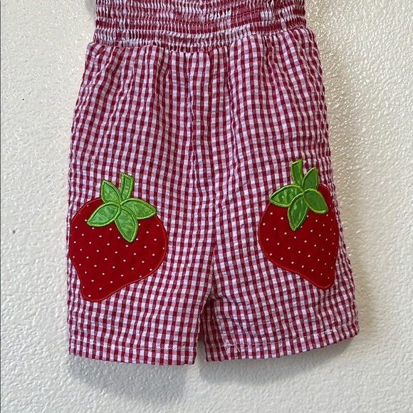 SHEIN Red and Green Jumpsuit with Ruffled Details - Picture 3 of 4